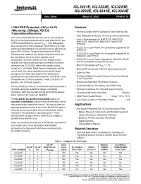Datasheet ICL3221ECAZA-T производства Intersil