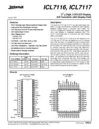 Datasheet ICL7117 производства Intersil