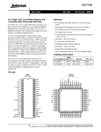 Datasheet ICL7137C производства Intersil