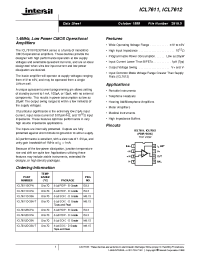 Datasheet ICL7611DCBA-T производства Intersil