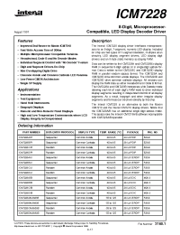 Datasheet ICM7228BIPI производства Intersil