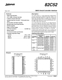 Datasheet ID82C52 manufacturer Intersil