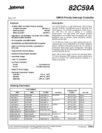 Datasheet IP82C59A-12 manufacturer Intersil