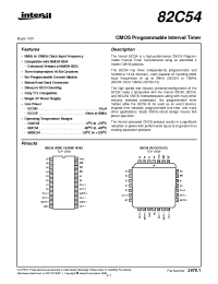 Datasheet MD82C54-12B manufacturer Intersil