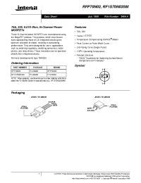 Datasheet RF1S70N03SM производства Intersil