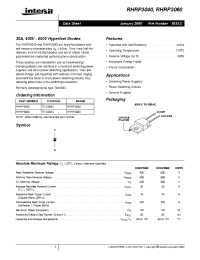 Datasheet RHRP3040 производства Intersil