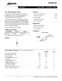 Datasheet RHRP8100 производства Intersil