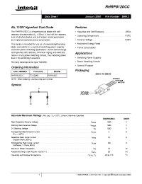 Datasheet RHRP8120CC производства Intersil