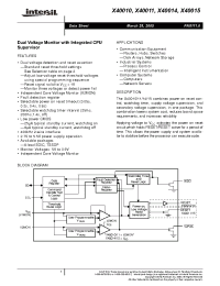 Datasheet X40010 производства Intersil