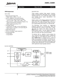 Datasheet X4003M8I-4.5A производства Intersil