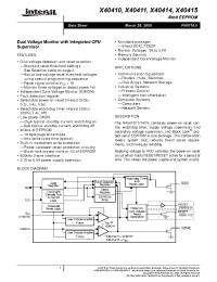 Datasheet X40410S8-B производства Intersil