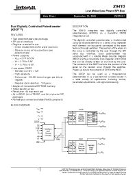 Datasheet X9410WP24-2.7 производства Intersil