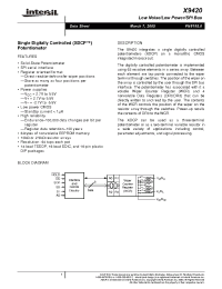 Datasheet X9420WPI-2.7 производства Intersil