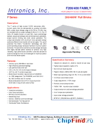 Datasheet F200-24S3.3 manufacturer Intronics
