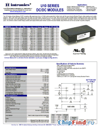 Datasheet U10-48D5 manufacturer Intronics