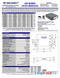 Datasheet U20-48D12 manufacturer Intronics