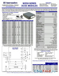 Datasheet W2530-12D5 manufacturer Intronics