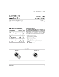 Datasheet 100BGQ015 manufacturer IRF