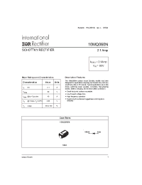 Datasheet 10MQ060NTRPBF manufacturer IRF