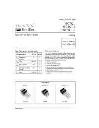 Datasheet 15CTQ040-1 manufacturer IRF