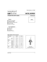 Datasheet 16FR20 manufacturer IRF