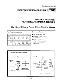Datasheet 1N1184A manufacturer IRF