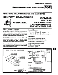 Datasheet 2N7218 manufacturer IRF