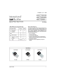 Datasheet 42CTQ030-1 manufacturer IRF