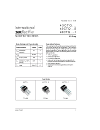 Datasheet 43CTQ100STRR manufacturer IRF
