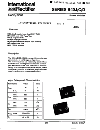 Datasheet B40D10 manufacturer IRF
