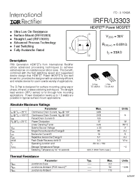 Datasheet IRFU3303 производства IRF