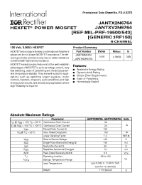 Datasheet JANTXV2N6764 производства IRF