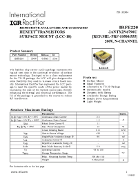 Datasheet JANTXV2N6790U manufacturer IRF