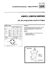 Datasheet KBPC1 производства IRF