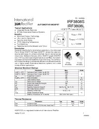 Datasheet RF3808S manufacturer IRF