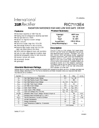 Datasheet RIC7113E4 производства IRF