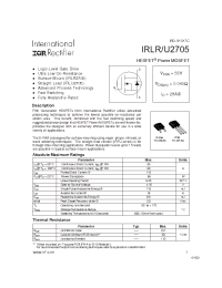 Datasheet U2705 manufacturer IRF