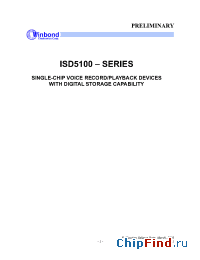 Datasheet I5116SI manufacturer ISD