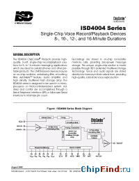 Datasheet ISD4004-10MX производства ISD