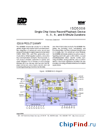 Datasheet ISD5008P производства ISD