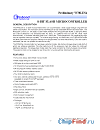 Datasheet W78LE54 производства ISD