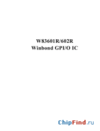 Datasheet W83602R производства ISD