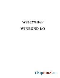 Datasheet W83627HF-AW производства ISD