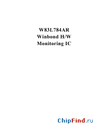 Datasheet W83L784AR производства ISD