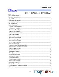 Datasheet W9864G6DB производства ISD