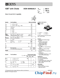 Datasheet 80N60AU1 manufacturer IXYS