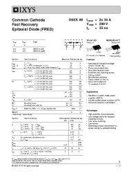 Datasheet DSEK60-02 manufacturer IXYS