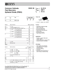Datasheet DSEK60-06A производства IXYS
