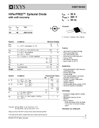 Datasheet DSEP29-03A manufacturer IXYS