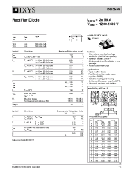 Datasheet DSI2x55-12A manufacturer IXYS
